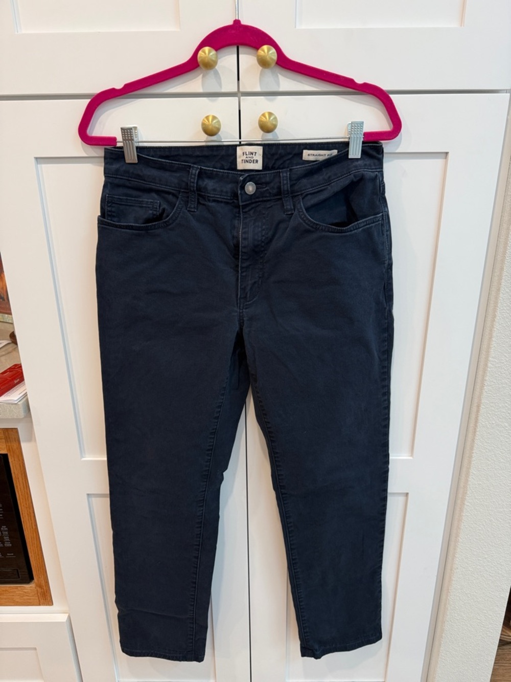 Flint and Tinder Men's Navy 5-Pocket Straight fit Pants 31x30